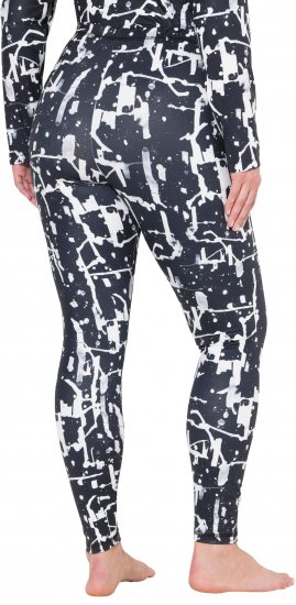 Ulla Popken Quick Drying Abstract Print Leggings Black - Vaqueros & Pantalones de Mujer Tallas Grandes – Plus Size - 