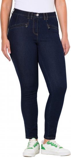 Ulla Popken High Waisted Stretch Fit Jeans Denim Blue - Vaqueros & Pantalones de Mujer Tallas Grandes – Plus Size - Vaqueros y pantalones, EU 42-70