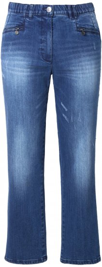 Ulla Popken Tapered Leg Lightly Distressed Jeans Denim Blue - Vaqueros & Pantalones de Mujer Tallas Grandes – Plus Size - 