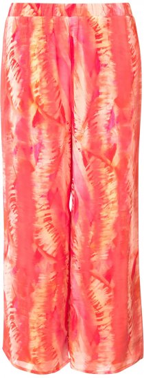 Ulla Popken Feather Batik Print Layered Chiffon Pants - Vaqueros & Pantalones de Mujer Tallas Grandes – Plus Size - 