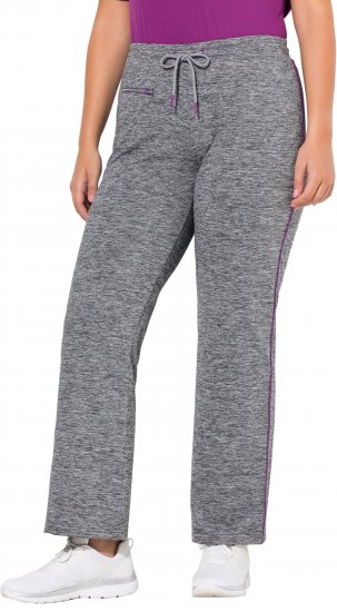 Ulla Popken Quick Drying Jogging Pants Grey - Vaqueros & Pantalones de Mujer Tallas Grandes – Plus Size - 