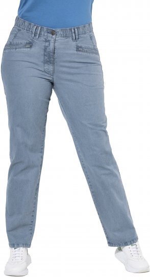 Ulla Popken Tapered Leg Mony Pants Atlantic Blue - Vaqueros & Pantalones de Mujer Tallas Grandes – Plus Size - 