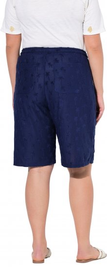 Ulla Popken Terry Cloth Palm Elastic Waist Shorts Blue - Vaqueros & Pantalones de Mujer Tallas Grandes – Plus Size - 