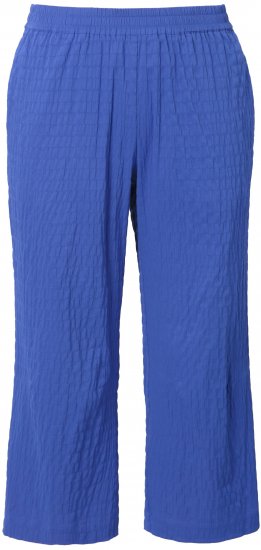 Ulla Popken Textured Elastic Waist Cropped Pants Opal Green - Vaqueros & Pantalones de Mujer Tallas Grandes – Plus Size - 