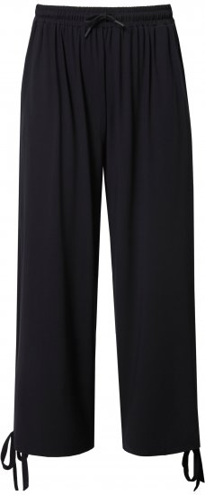 Ulla Popken Quick Drying Split Leg Elastic Waist Joggers Black - Vaqueros & Pantalones de Mujer Tallas Grandes – Plus Size - 