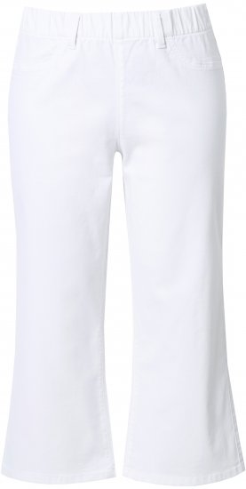 Ulla Popken Wide Leg Twill Mary Fit Culottes White - Vaqueros & Pantalones de Mujer Tallas Grandes – Plus Size - Vaqueros y pantalones, EU 42-70