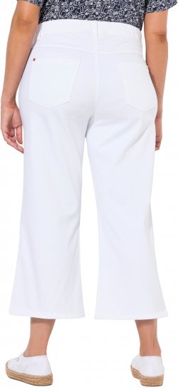Ulla Popken Wide Leg Twill Mary Fit Culottes White - Vaqueros & Pantalones de Mujer Tallas Grandes – Plus Size - Vaqueros y pantalones, EU 42-70