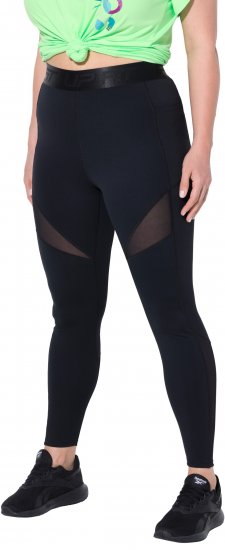 Ulla Popken Mesh Panel Quick Drying Performance Leggings Black - Vaqueros & Pantalones de Mujer Tallas Grandes – Plus Size - 