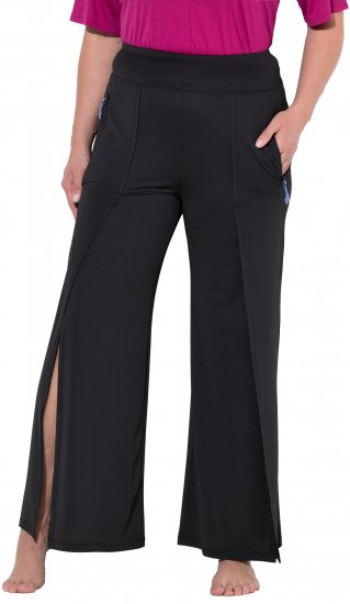 Ulla Popken Split Leg Uv Protective Pants Black - Vaqueros & Pantalones de Mujer Tallas Grandes – Plus Size - 