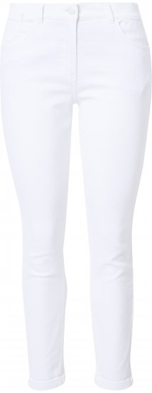Ulla Popken White Denim Stretch Fit Jeans Snow White - Vaqueros & Pantalones de Mujer Tallas Grandes – Plus Size - 