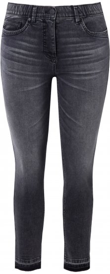 Ulla Popken Raw Edge Stretch Fit Jeans Black - Vaqueros & Pantalones de Mujer Tallas Grandes – Plus Size - 