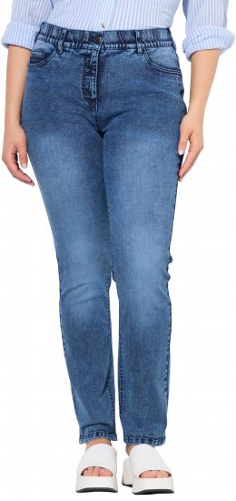 Ulla Popken Vintage Wash Stretch Fit Jeans Blue Denim - Vaqueros & Pantalones de Mujer Tallas Grandes – Plus Size - 