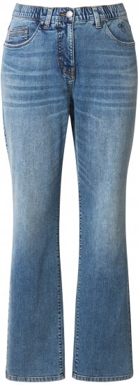 Ulla Popken Bow Embroidery Stretch Fit Jeans Blue Denim - Vaqueros & Pantalones de Mujer Tallas Grandes – Plus Size - 