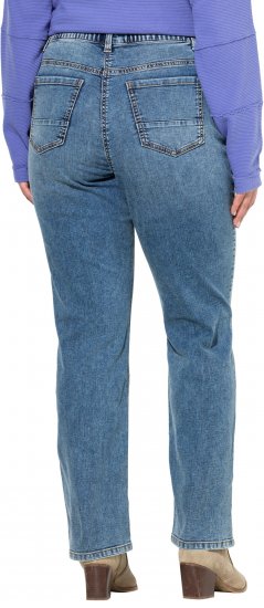 Ulla Popken Bow Embroidery Stretch Fit Jeans Blue Denim - Vaqueros & Pantalones de Mujer Tallas Grandes – Plus Size - 