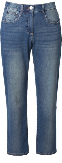 Ulla Popken Decorative Seam Stretch Fit Boyfriend Jeans Blue - Vaqueros & Pantalones de Mujer Tallas Grandes – Plus Size - 