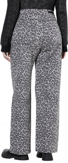 Ulla Popken Leopard Print Stretch Fit Jeans Beige - Vaqueros & Pantalones de Mujer Tallas Grandes – Plus Size - 
