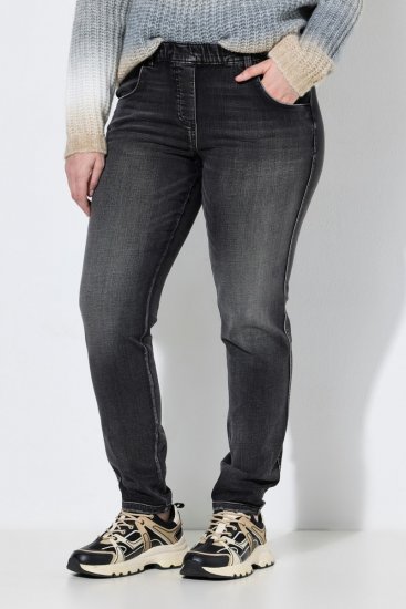 Ulla Popken Vintage Wash Jeggings Black - Leggings - Leggings en tallas grandes