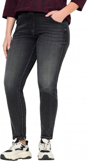 Ulla Popken Vintage Wash Jeggings Black - Vaqueros & Pantalones de Mujer Tallas Grandes – Plus Size - 