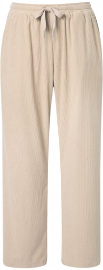 Ulla Popken Corduroy Elastic Waist Pants Brown - Vaqueros & Pantalones de Mujer Tallas Grandes – Plus Size - 