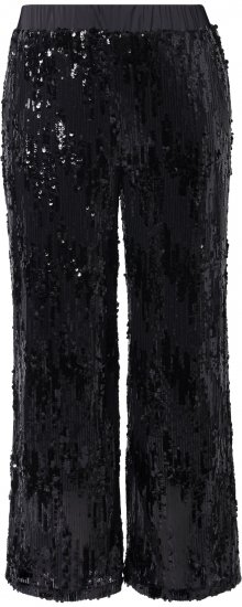 Ulla Popken Sequined Elastic Waist Pants Black - Vaqueros & Pantalones de Mujer Tallas Grandes – Plus Size - Vaqueros y pantalones, EU 42-70