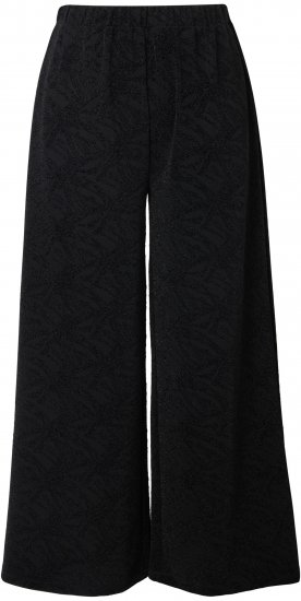 Ulla Popken Wide Leg Elastic Waist Glitter Pants Black - Vaqueros & Pantalones de Mujer Tallas Grandes – Plus Size - 