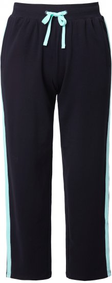 Ulla Popken Side Stripe Elastic Waist Joggers Black - Vaqueros & Pantalones de Mujer Tallas Grandes – Plus Size - 