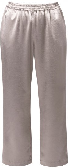 Ulla Popken Metallic Satin Elastic Waist Pants Orange - Vaqueros & Pantalones de Mujer Tallas Grandes – Plus Size - 