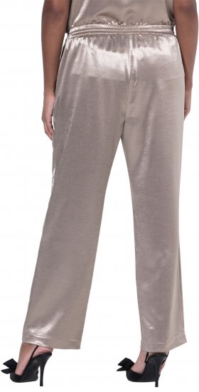 Ulla Popken Metallic Satin Elastic Waist Pants Orange - Vaqueros & Pantalones de Mujer Tallas Grandes – Plus Size - 
