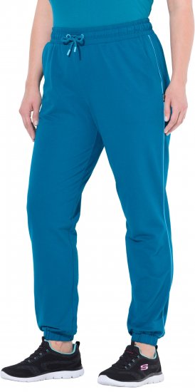 Ulla Popken Contrast Piping Joggers Blue - Vaqueros & Pantalones de Mujer Tallas Grandes – Plus Size - 