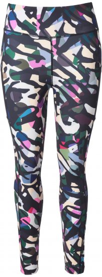 Ulla Popken Quick Drying Botanical Print Sport Leggings Black - Vaqueros & Pantalones de Mujer Tallas Grandes – Plus Size - 