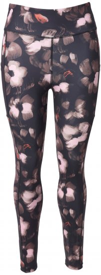 Ulla Popken Abstract Print Quick Dry Sports Leggings Black - Vaqueros & Pantalones de Mujer Tallas Grandes – Plus Size - 
