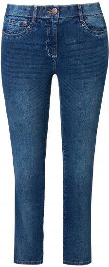 Ulla Popken Decorative Stitched Slim Leg Stretch Fit Jeans Blue Denim - Vaqueros & Pantalones de Mujer Tallas Grandes – Plus Size - 