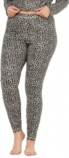 Ulla Popken Leopard Print Ski Leggings Black - Vaqueros & Pantalones de Mujer Tallas Grandes – Plus Size - 