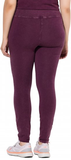 Ulla Popken Acid Wash Decorative Seam Leggings Purple - Vaqueros & Pantalones de Mujer Tallas Grandes – Plus Size - 