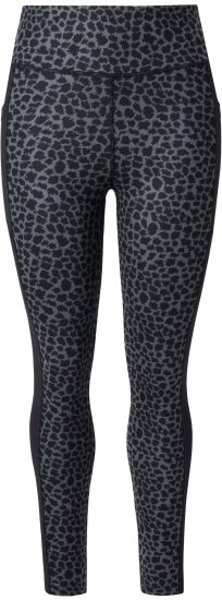 Ulla Popken Quick Drying Leopard Print Sport Leggings Black - Vaqueros & Pantalones de Mujer Tallas Grandes – Plus Size - 