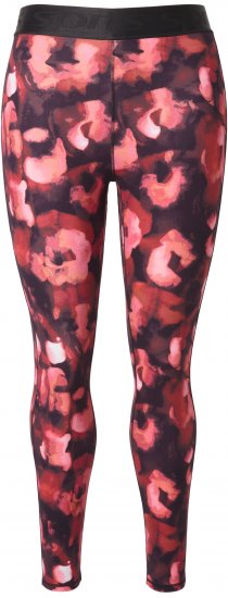 Ulla Popken Abstract Flower Print Performance Leggings Red - Vaqueros & Pantalones de Mujer Tallas Grandes – Plus Size - 