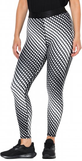 Ulla Popken Polka Dot Performance Leggings Black - Vaqueros & Pantalones de Mujer Tallas Grandes – Plus Size - 