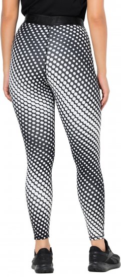 Ulla Popken Polka Dot Performance Leggings Black - Vaqueros & Pantalones de Mujer Tallas Grandes – Plus Size - 