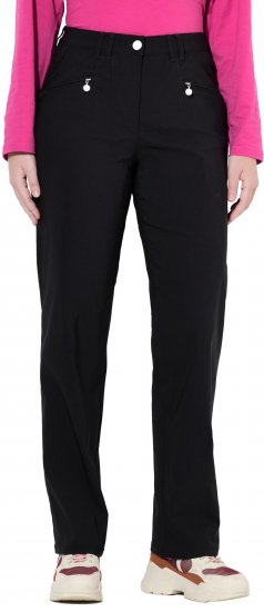 Ulla Popken Bengaline Elastic Waist Pants Black - Vaqueros & Pantalones de Mujer Tallas Grandes – Plus Size - 