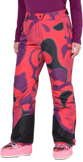 Ulla Popken Hyprar Ski Pants Waterproof Velcro Closure Shaped Knees Berry Pink - Vaqueros & Pantalones de Mujer Tallas Grandes – Plus Size - 