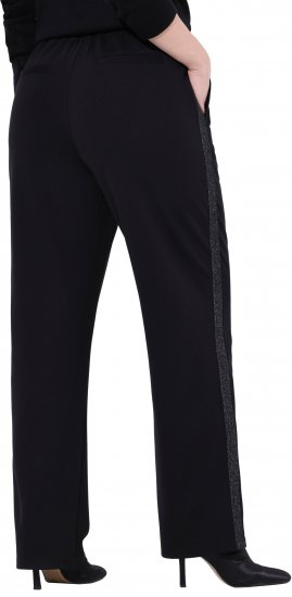 Ulla Popken Rose Wide Leg Stretch Waist Trousers Black - Vaqueros & Pantalones de Mujer Tallas Grandes – Plus Size - 