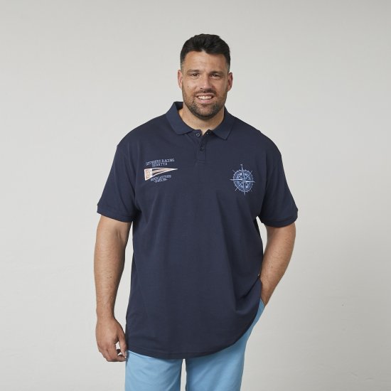North Latitude 61129 Polo Piqué con Bordado en el Pecho Azul Marino - Polos - Polos 2XL-8XL