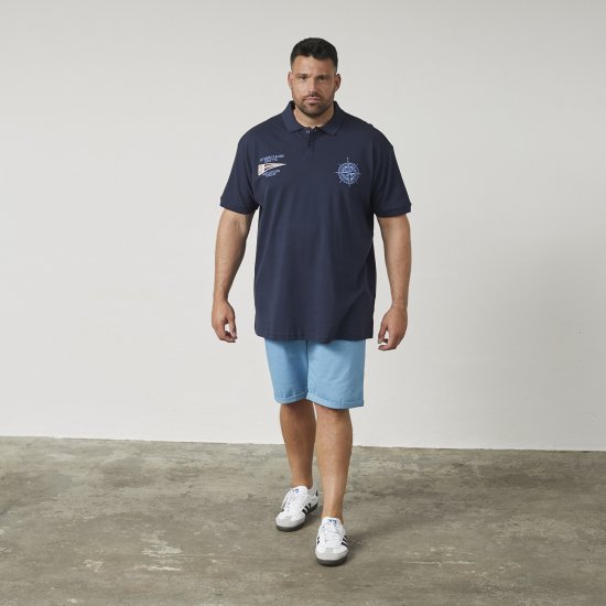 North Latitude 61129 Polo Piqué con Bordado en el Pecho Azul Marino - Polos - Polos 2XL-8XL