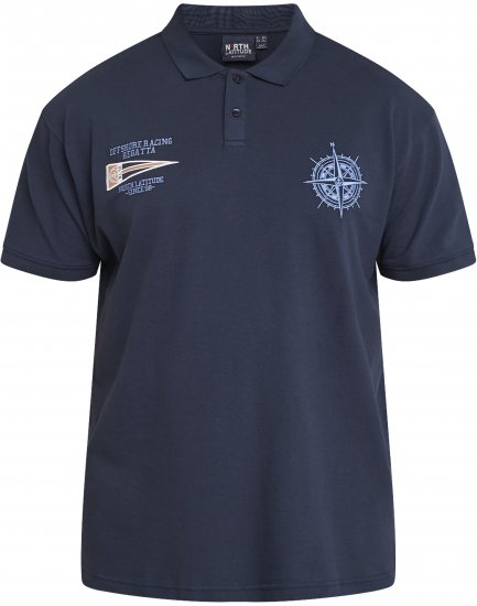 North Latitude 61129 Polo Piqué con Bordado en el Pecho Azul Marino - Polos - Polos 2XL-8XL