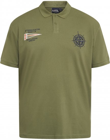 North Latitude 61129 Polo Piqué con Bordado en el Pecho Verde Oliva - Polos - Polos 2XL-8XL