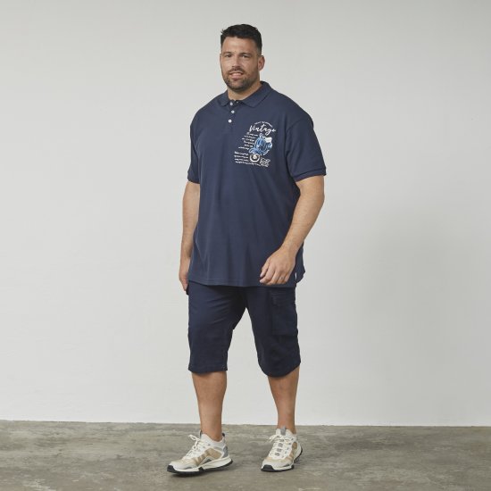 North Latitude 61130 Polo Piqué con Estampado en el Pecho Azul Marino - Polos - Polos 2XL-8XL