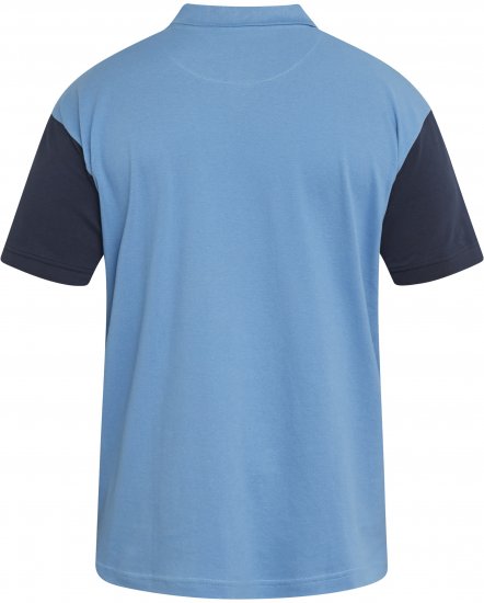 North Latitude 61131 Polo Piqué con Mangas en Contraste y Bordado Azul - Polos - Polos 2XL-8XL