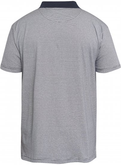 North Latitude 61136 Polo a Rayas Teñido en Hilo Azul Marino - Polos - Polos 2XL-8XL