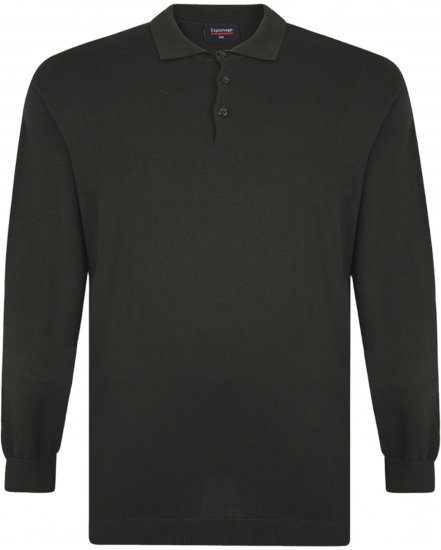 Espionage KW058 Knit Polo Jumper Black - Polos - Polos 2XL-8XL
