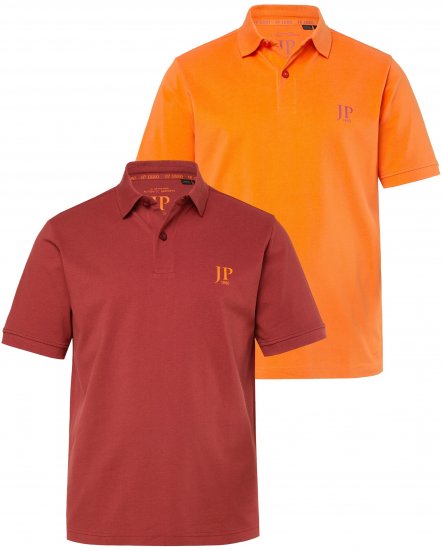 JP1880 Polo Shirts 2-pack Piqué Red Orange - Polos - Polos 2XL-8XL